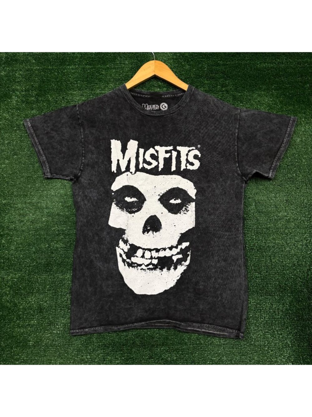 Misfits Fiend Skull Mineral Wash T-Shirt Size Medium